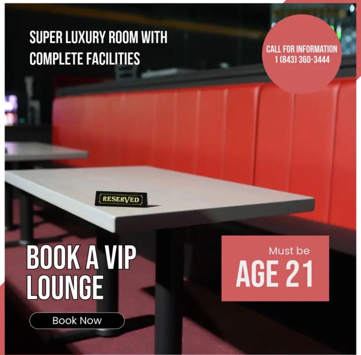 VIP sections available